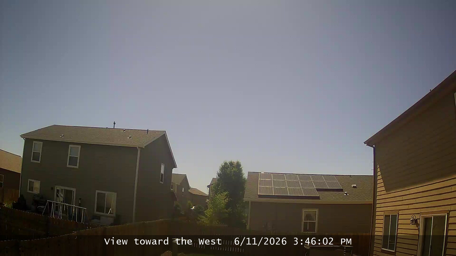 Webcam facing West