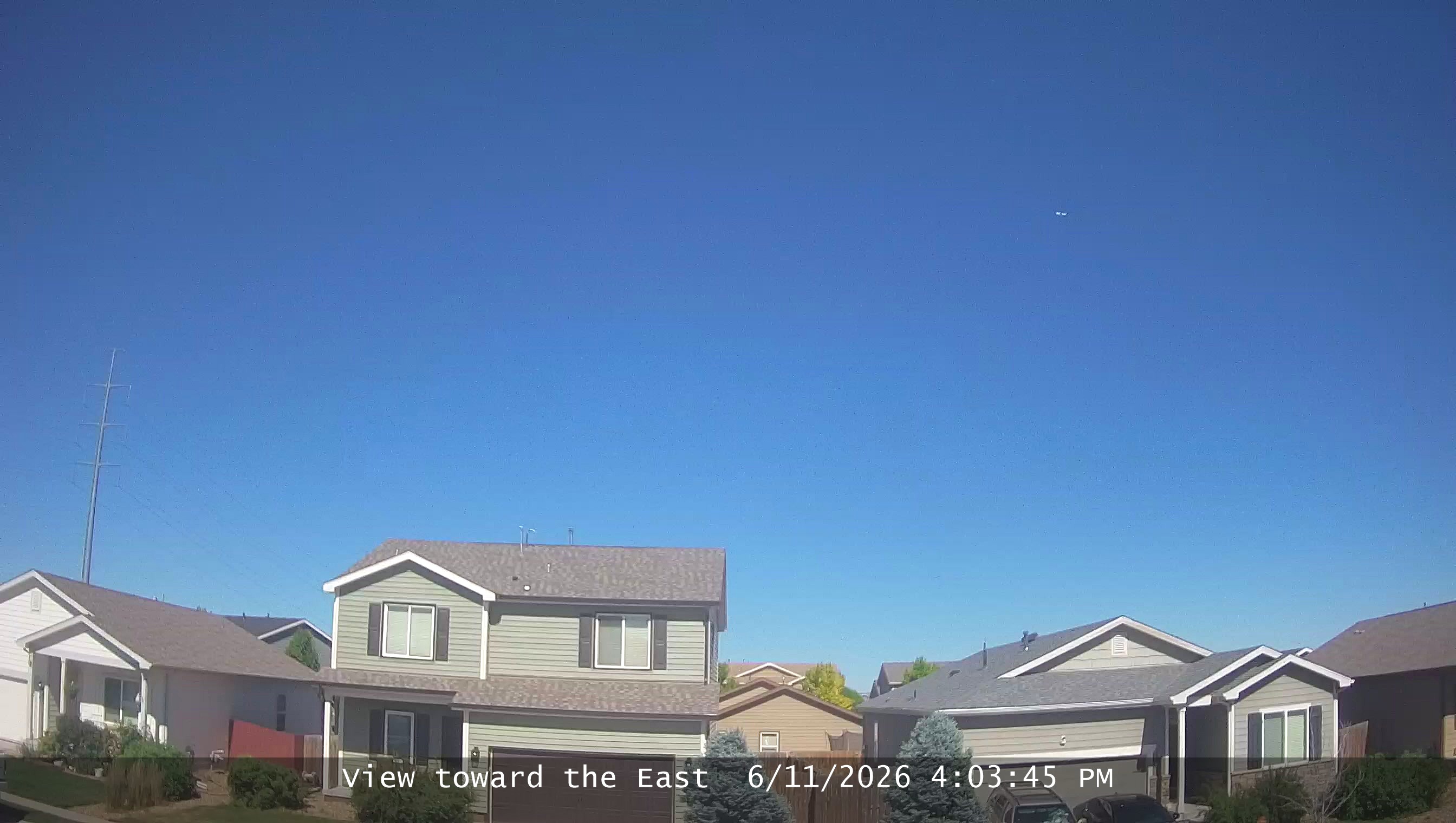 Webcam facing east